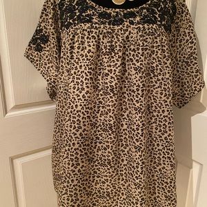 See N Be Seen Leopard Print Tunic, Size 3X